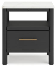 Load image into Gallery viewer, Cadmori Queen Upholstered Panel Bed with Mirrored Dresser and Nightstand
