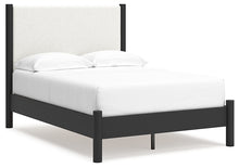 Load image into Gallery viewer, Cadmori Full Upholstered Panel Bed with Mirrored Dresser and 2 Nightstands
