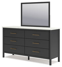 Load image into Gallery viewer, Cadmori Queen Upholstered Panel Bed with Mirrored Dresser, Chest and Nightstand
