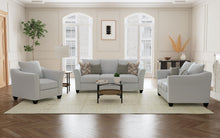 Load image into Gallery viewer, Salizar Upholstered Track Arm Fabric Loveseat Grey Mist
