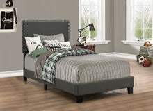 Load image into Gallery viewer, Boyd Upholstered Twin Panel Bed Charcoal
