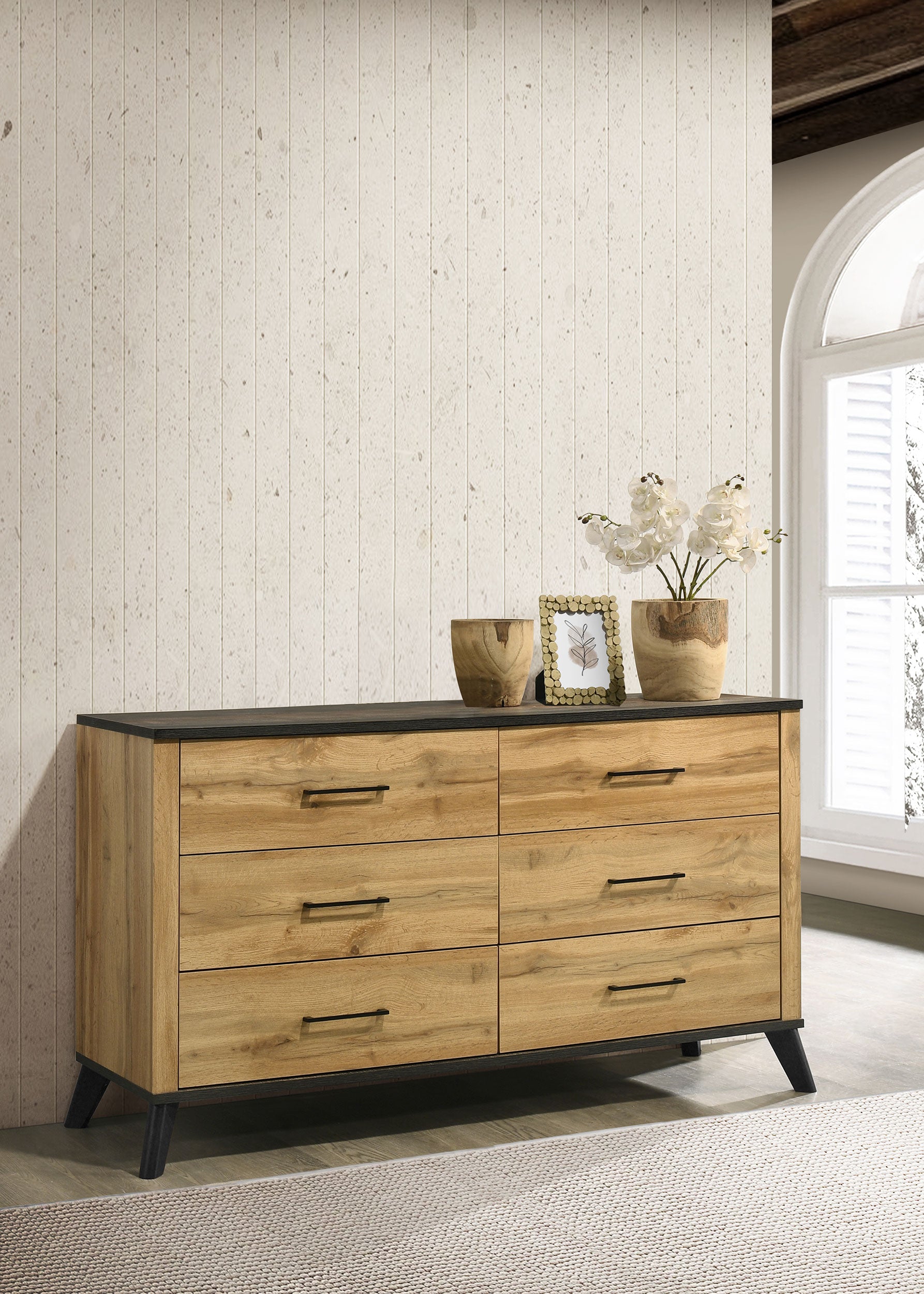 Kaywood 6-drawer Dresser Cabinet Natural Pine Home Furniture, TN Kaywood 6-drawer Dresser Cabinet Natural Pine Home Furniture, TN