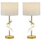 Kingsley 30-inch Drum Shade Table Lamp Gold (Set of 2)