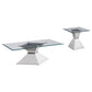 Jenny 2-piece Rectangular Coffee and End Table Set Chrome