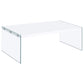 Opal 3-piece Coffee and End Table Set White High Gloss