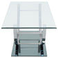 Danville 3-piece Glass Top Coffee and End Table Set Chrome