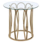 Monett 3-piece Coffee and End Table Set Chocolate Chrome