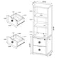 Westpark 3-piece Wall Unit Bookcase Set with USB Dark Pine