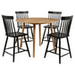 Andrews 5-piece Round Counter Dining Set Light Ash and Black