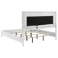 Cassia Eastern King LED Panel Bed White High Gloss