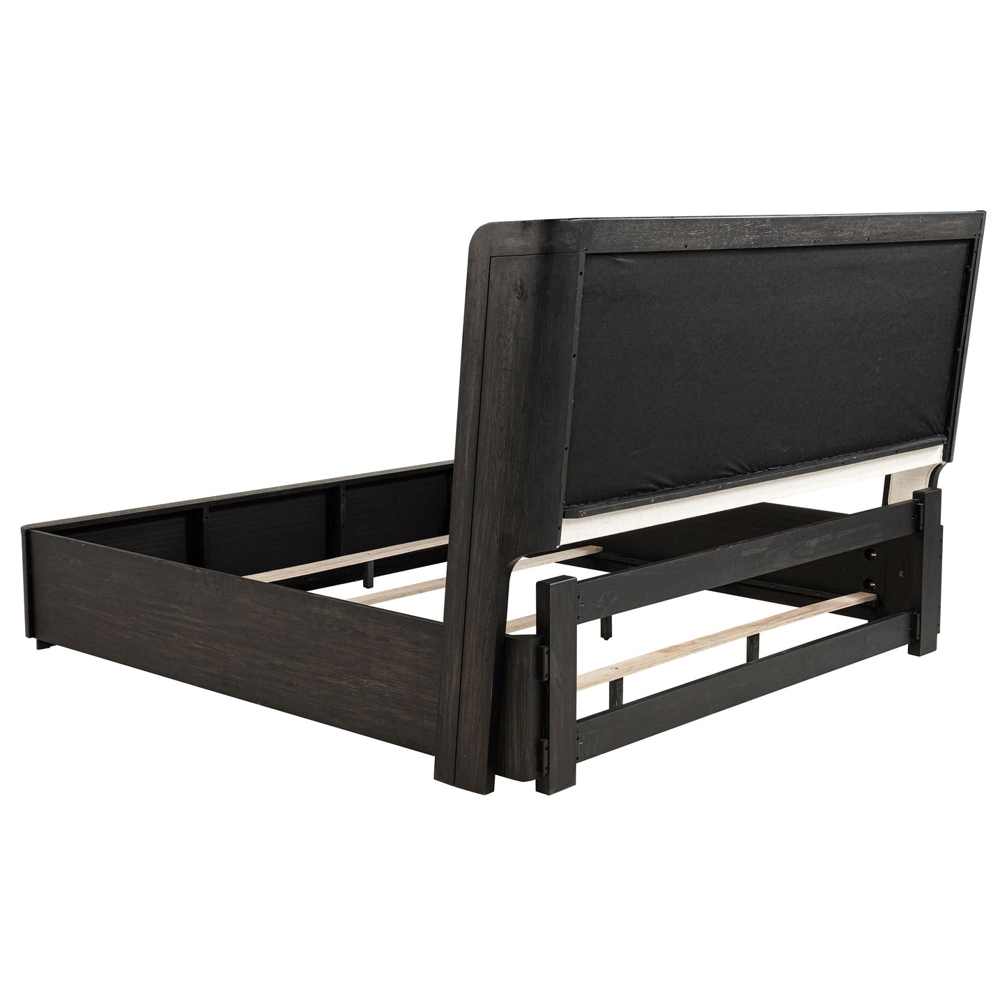 Leandro 55-inch Queen Wingback Bed Burnished Black