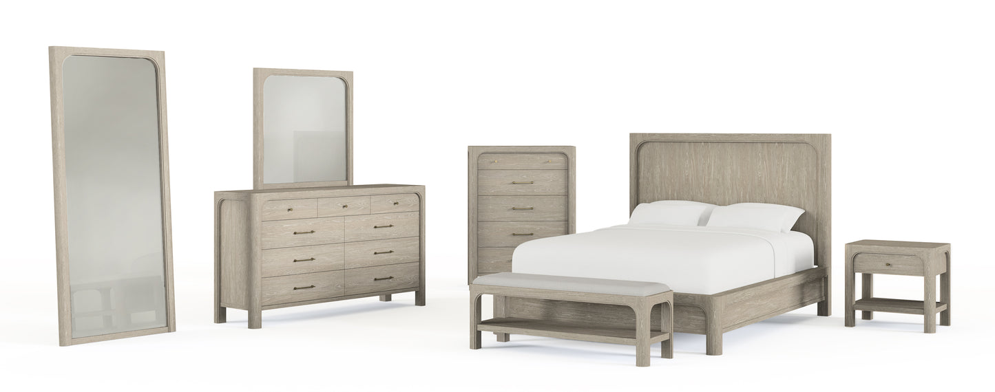 Solano 55-inch Eastern King Panel Bed Weathered Mango