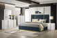 Ines 2-drawer Nightstand Bedside Table White High Gloss