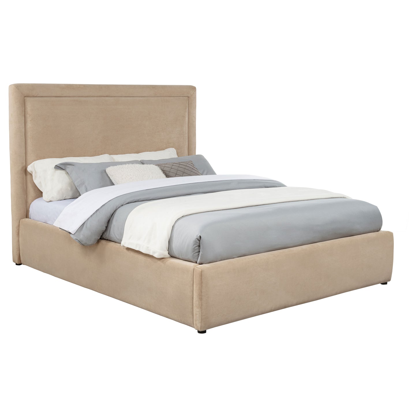 Lawson 55-inch Upholstered Full Platform Bed Light Saddle