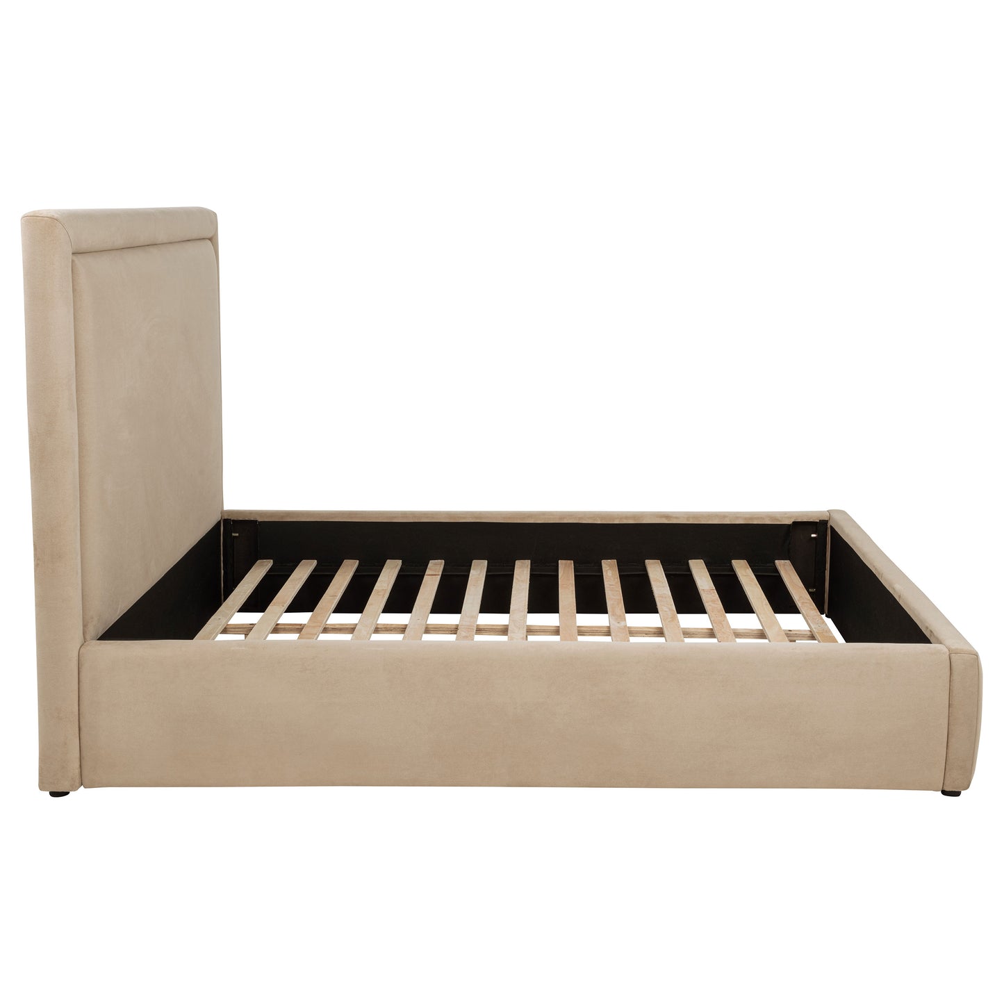 Lawson 55-inch Upholstered Full Platform Bed Light Saddle