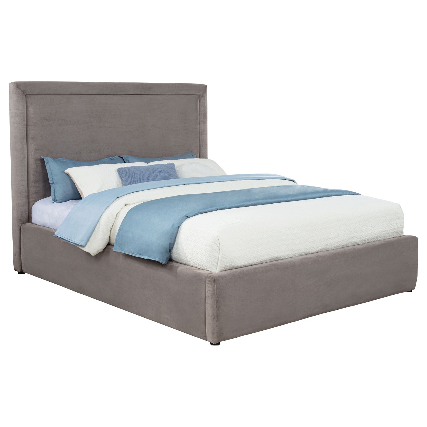 Lawson 55-inch Upholstered Eastern King Platform Bed Mushroom