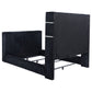 Tisdall Queen Flame Visualizer Wingback TV Bed Black