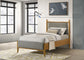 Mason 46-inch Twin Panel Platform Bed Grey and Light Brown