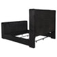 Centergrove Upholstered California King Wingback TV Bed Black