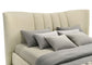 Evelyn Upholstered Queen Panel Platform Bed Ivory