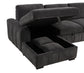 Pastrana Upholstered Sleeper Sectional Sofa LAF Chaise Grey