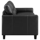 Scotland Faux Leather Upholstered Track Arm Loveseat Black
