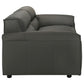 Buxton 2-piece Leather Upholstered Sofa Set Graphite