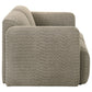Dorset 2-piece Upholstered Round Track Arm Sofa Set Brown