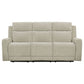 Kennett Chenille Upholstered Power Reclining Sofa Ivory
