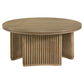Adina 36-inch Round Wood Coffee Table Distressed Light Brown