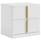 Ines 4-piece Eastern King Bedroom Set Grey and White High Gloss