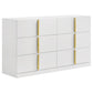 Ines 5-piece Eastern King Bedroom Set Grey and White High Gloss