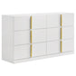 Ines 4-piece Queen Bedroom Set Grey and White High Gloss