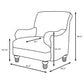 Glenn 3-piece Upholstered Sofa Set Light Grey and Grey