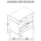Gracemont 3-drawer Bedroom Nightstand Bedside Table White