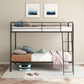 Carson Metal Twin Over Twin Bunk Bed Glossy Black
