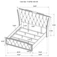 Lorient 4-piece Eastern King Bedroom Set Ivory and Camel