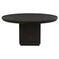 Leandro 5-piece Round Dining Table Set Burnished Black
