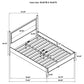 Mason 46-inch Full Panel Platform Bed Grey and Light Brown