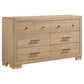 Arielle 4-piece Eastern King Bedroom Set Light Oak