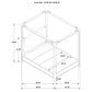 Solano 85-inch Queen Canopy Bed Weathered Mango