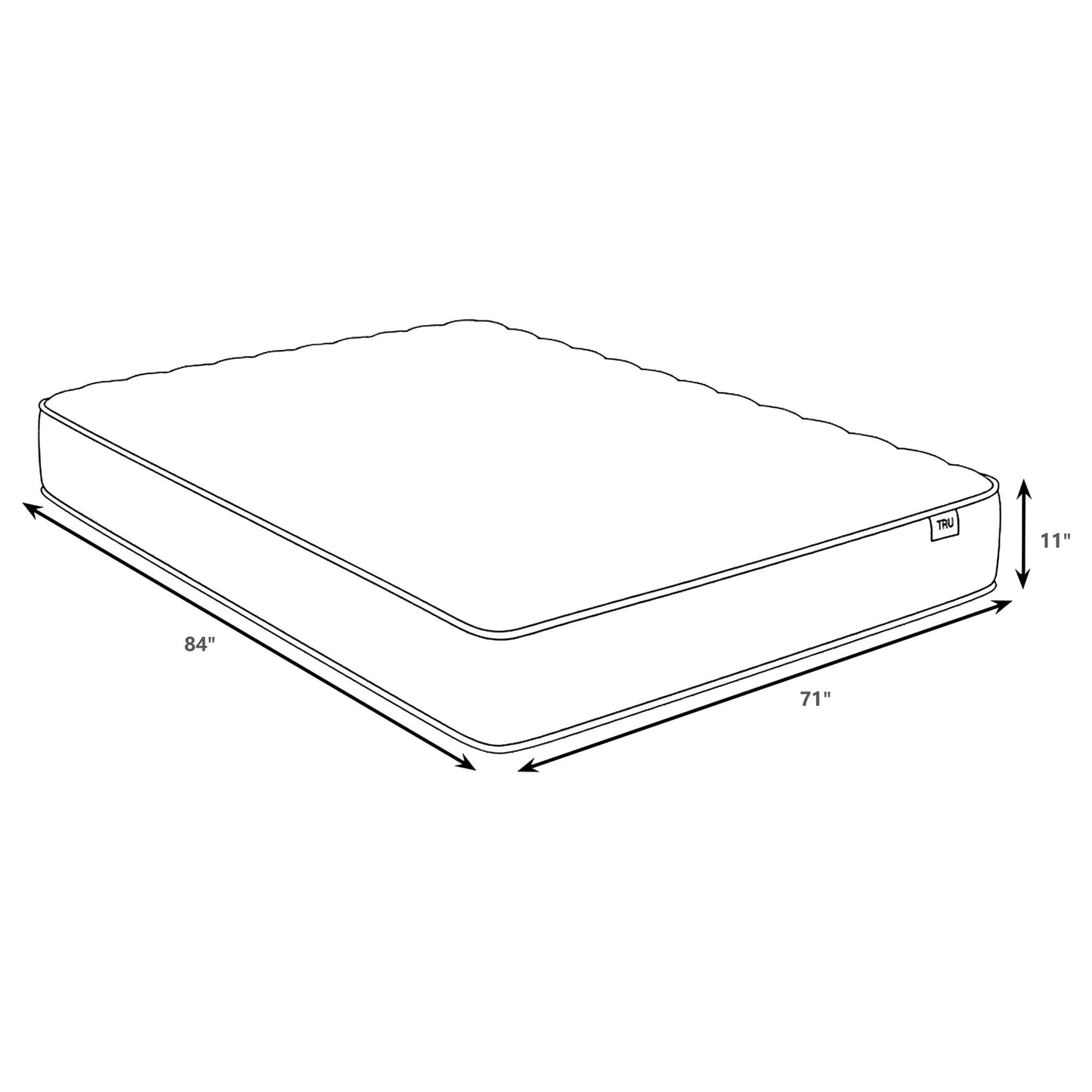 Hayes California King Firm Tight Top Hybrid Mattress White