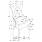 Baney Fabric Upholstered Dining Side Chair Beige and Rustic Grey