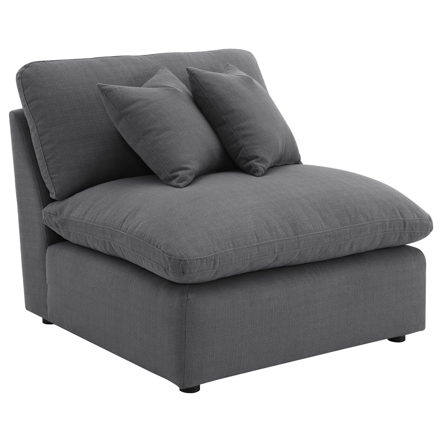 Hobson 4-piece Upholstered Modular Sectional Sofa Charcoal