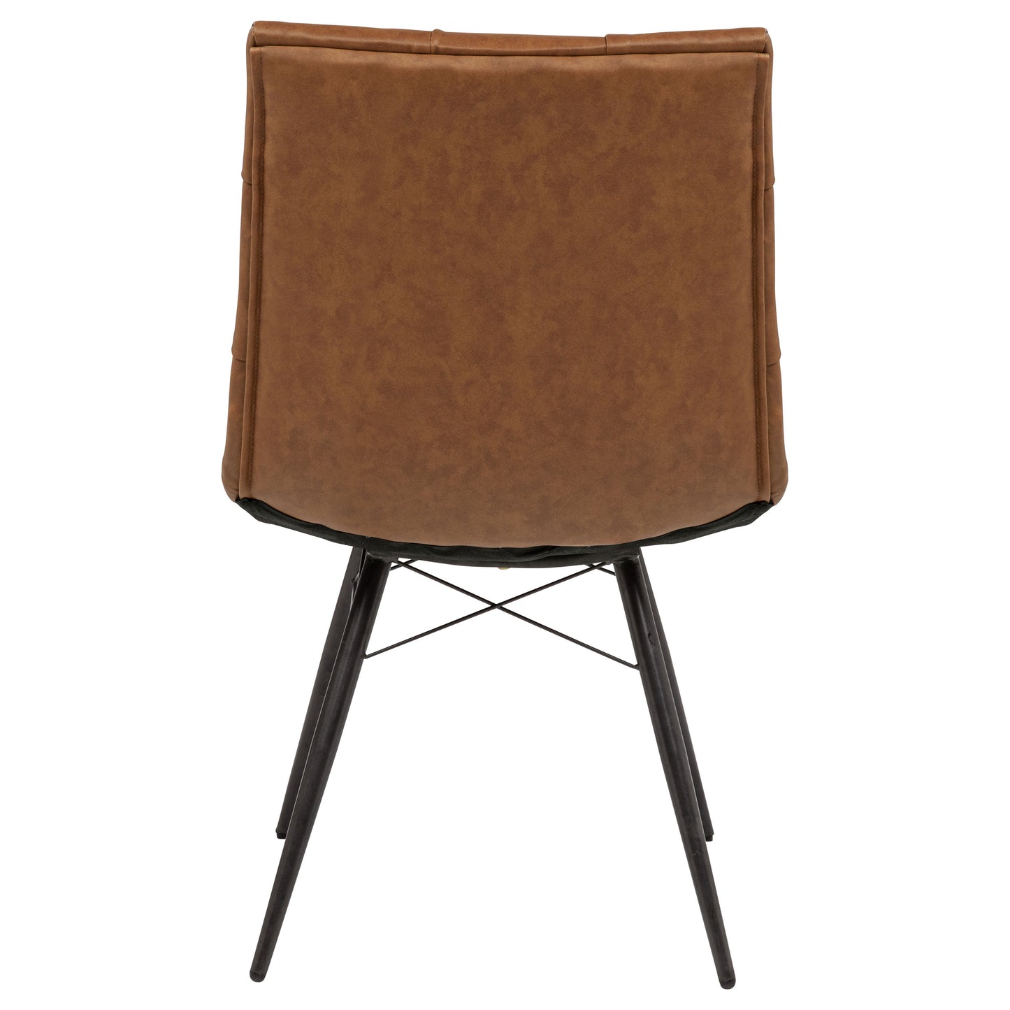 Aiken Faux Leather Upholstered Dining Side Chair Saddle Brown (Set of 4)