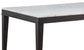 Averill 7-piece White Marble Top Dining Set Tan and Coffee Bean