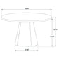 Franklin 5-piece 54-inch Round Dining Table Set Dark Brown