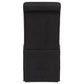Shawna Upholstered Skirted Side Chair Black (Set of 2)