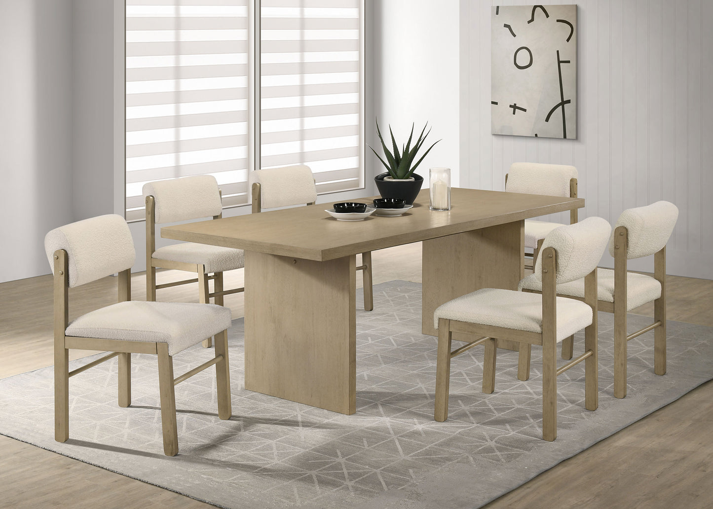 Decker 82-inch Rectangular Wood Dining Table Natural Oak