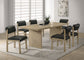 Decker 7-piece 82-inch Rectangular Dining Set Black and Natural Oak